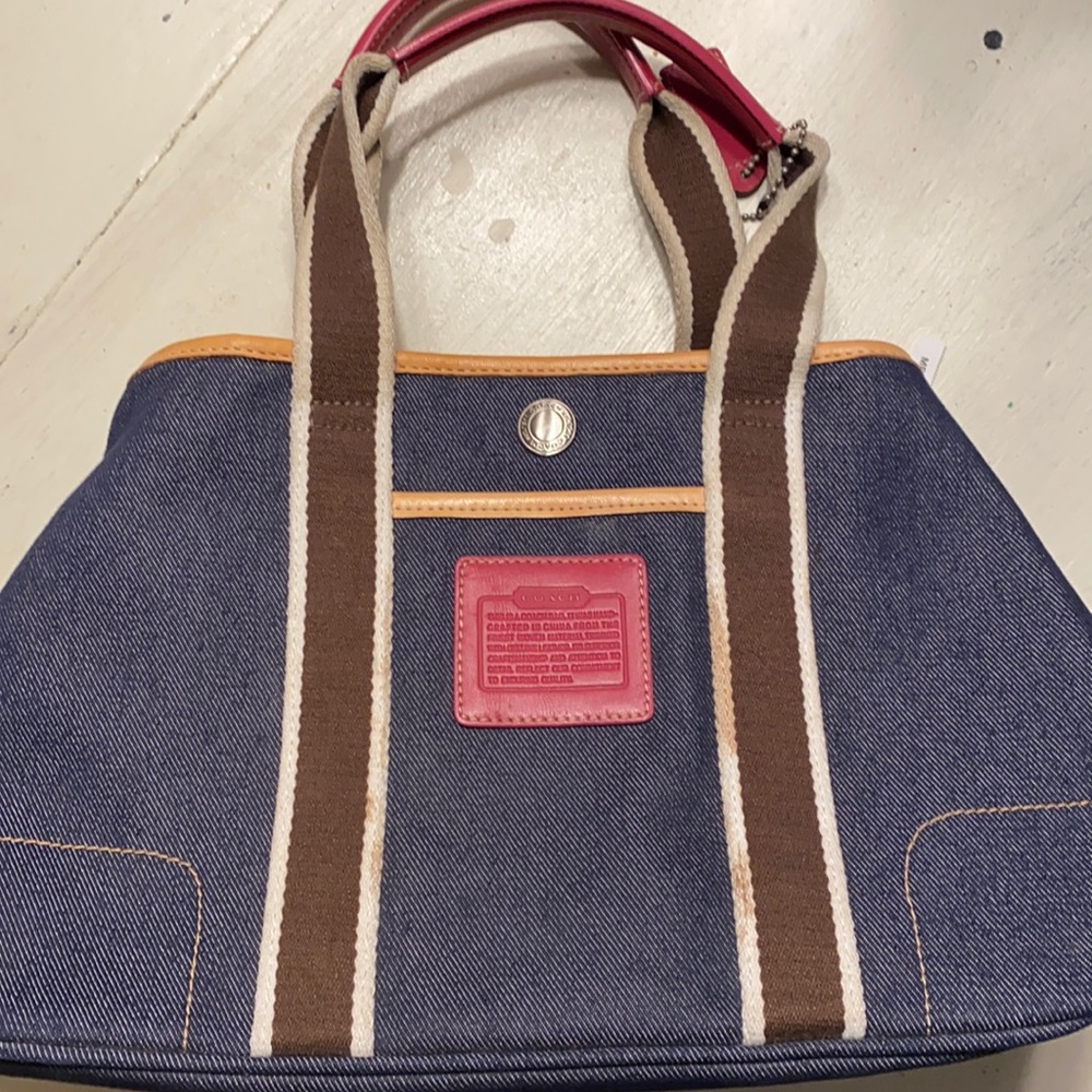 Coach denim handbag